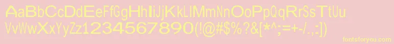JuliasoftSpecialFontW-Schriftart – Gelbe Schriften auf rosa Hintergrund