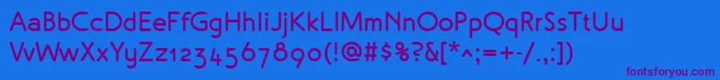 MalvernOsfBold Font – Purple Fonts on Blue Background