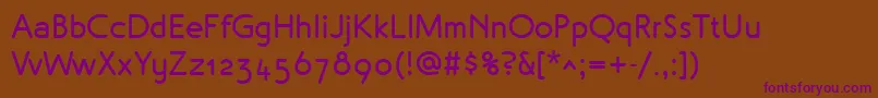 MalvernOsfBold Font – Purple Fonts on Brown Background