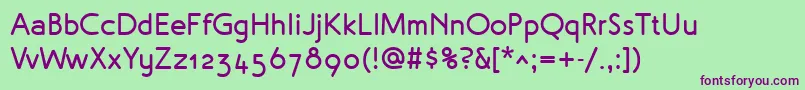 MalvernOsfBold Font – Purple Fonts on Green Background