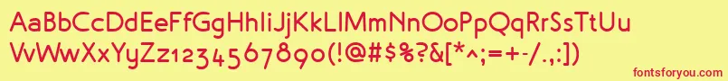 MalvernOsfBold Font – Red Fonts on Yellow Background