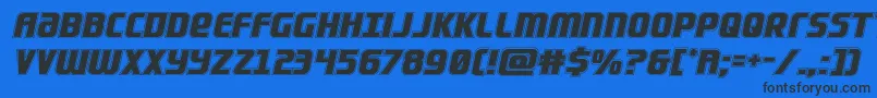 Lightsideracad Font – Black Fonts on Blue Background