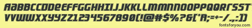 Lightsideracad Font – Black Fonts on Yellow Background