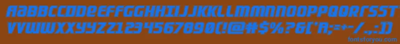 Lightsideracad Font – Blue Fonts on Brown Background