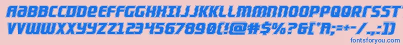 Lightsideracad Font – Blue Fonts on Pink Background