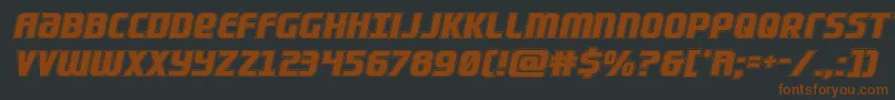 Lightsideracad Font – Brown Fonts on Black Background
