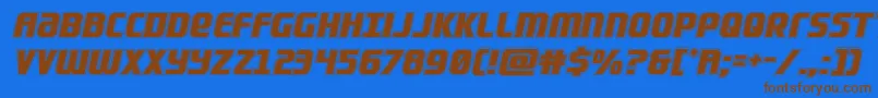 Lightsideracad Font – Brown Fonts on Blue Background