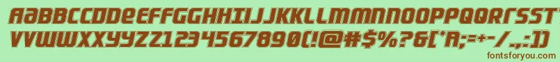 Lightsideracad Font – Brown Fonts on Green Background