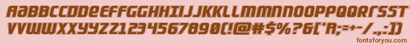 Lightsideracad Font – Brown Fonts on Pink Background