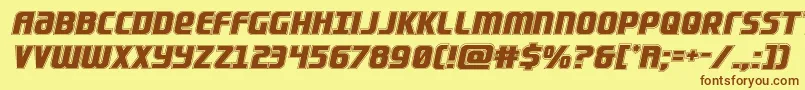 Lightsideracad Font – Brown Fonts on Yellow Background