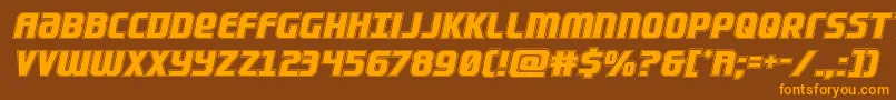 Lightsideracad Font – Orange Fonts on Brown Background