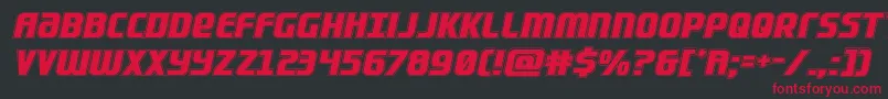 Lightsideracad Font – Red Fonts on Black Background