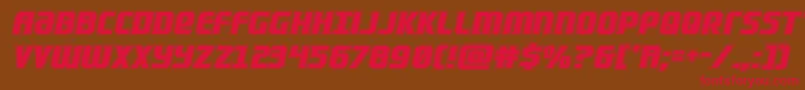 Lightsideracad Font – Red Fonts on Brown Background