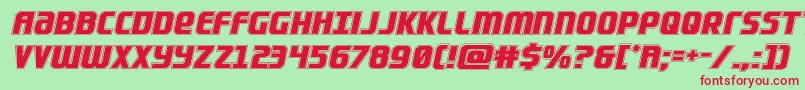 Lightsideracad Font – Red Fonts on Green Background