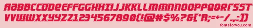 Lightsideracad Font – Red Fonts on Pink Background