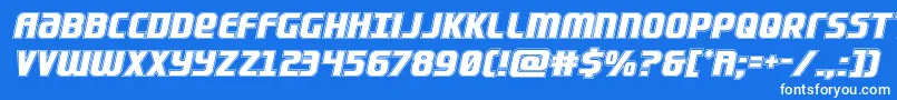 Lightsideracad Font – White Fonts on Blue Background