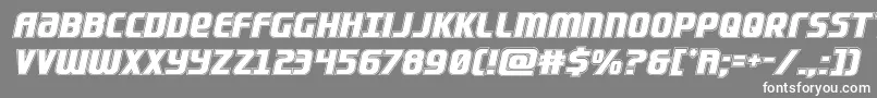 フォントLightsideracad – 灰色の背景に白い文字