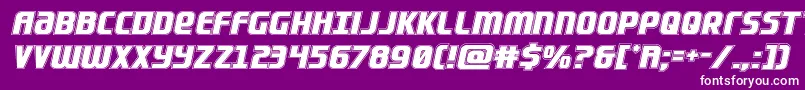 Weitere Informationen zur Lightsideracad-Schriftart Lightsideracad-Schriftart – Weiße Schriften auf violettem Hintergrund