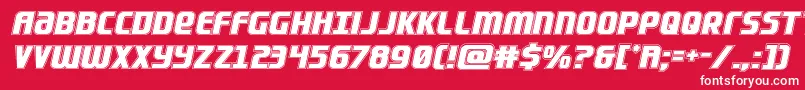 Lightsideracad Font – White Fonts on Red Background