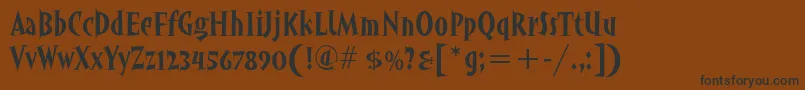 AngryhogitcTt Font – Black Fonts on Brown Background