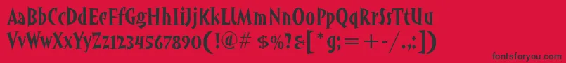 Шрифт AngryhogitcTt – чёрные шрифты на красном фоне
