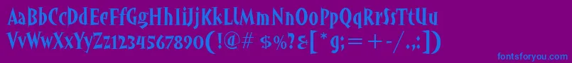 Шрифт AngryhogitcTt – синие шрифты на фиолетовом фоне