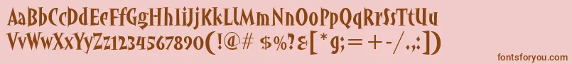 AngryhogitcTt Font – Brown Fonts on Pink Background