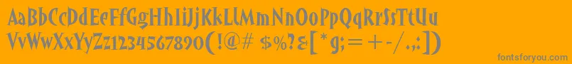 AngryhogitcTt Font – Gray Fonts on Orange Background