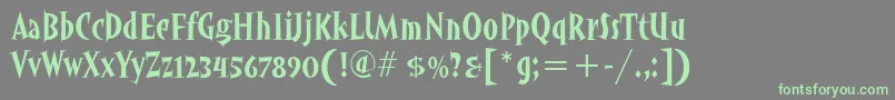 AngryhogitcTt Font – Green Fonts on Gray Background