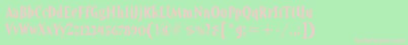 AngryhogitcTt Font – Pink Fonts on Green Background