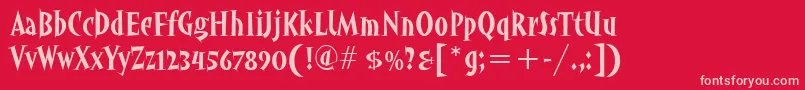 AngryhogitcTt-Schriftart – Rosa Schriften auf rotem Hintergrund