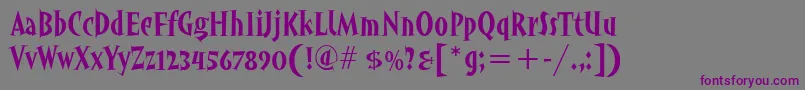Шрифт AngryhogitcTt – фиолетовые шрифты на сером фоне