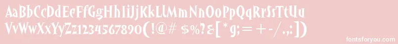 フォントAngryhogitcTt – ピンクの背景に白い文字