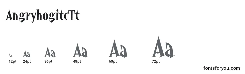 AngryhogitcTt Font Sizes