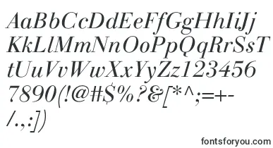  LinotypegianottenLightitalic font