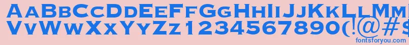 OcopperplateHeavy Font – Blue Fonts on Pink Background