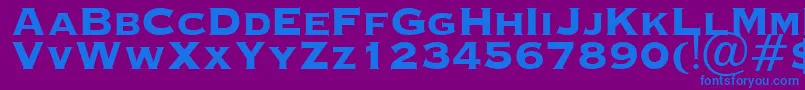 OcopperplateHeavy Font – Blue Fonts on Purple Background