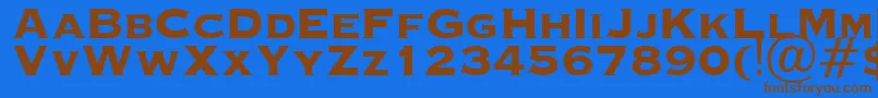 OcopperplateHeavy Font – Brown Fonts on Blue Background