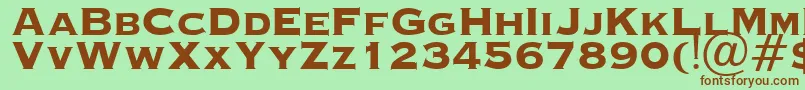 OcopperplateHeavy Font – Brown Fonts on Green Background