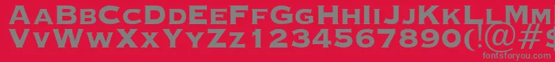 OcopperplateHeavy Font – Gray Fonts on Red Background