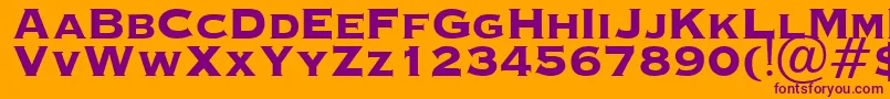 OcopperplateHeavy Font – Purple Fonts on Orange Background
