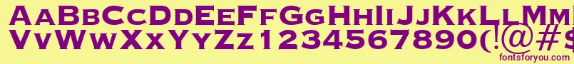 OcopperplateHeavy Font – Purple Fonts on Yellow Background