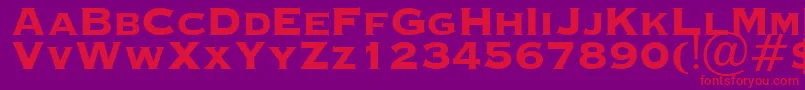 OcopperplateHeavy Font – Red Fonts on Purple Background