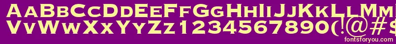 OcopperplateHeavy Font – Yellow Fonts on Purple Background