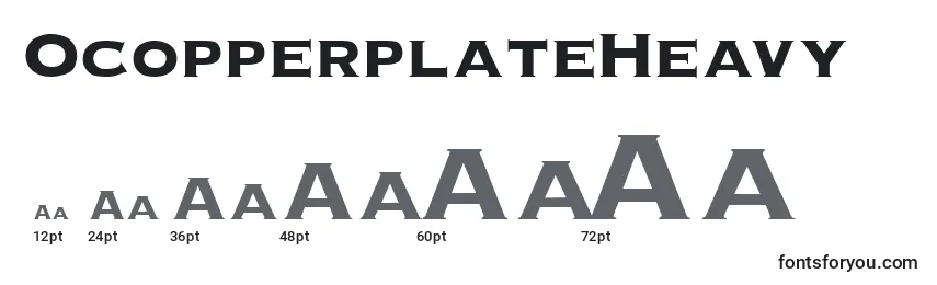Размеры шрифта OcopperplateHeavy