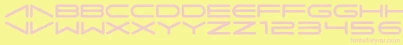 Шрифт ImitariExtended – розовые шрифты на жёлтом фоне