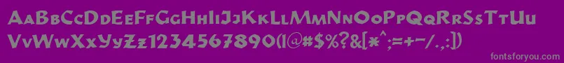 StrikeOut42Db Font – Gray Fonts on Purple Background