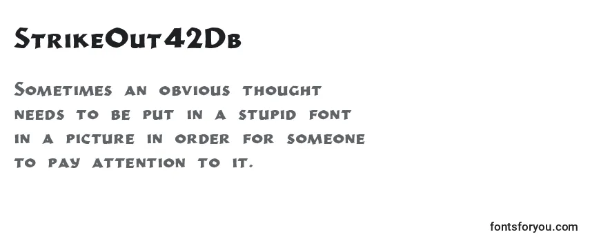 Review of the StrikeOut42Db Font