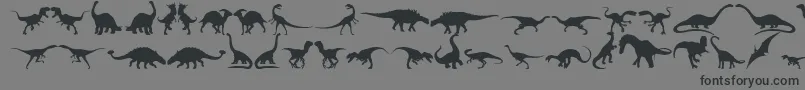 フォントDingosaurs11 – 黒い文字の灰色の背景