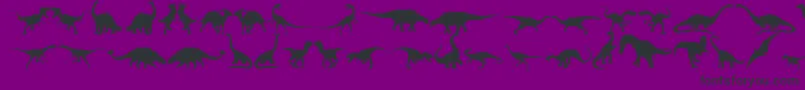 Dingosaurs11-Schriftart – Schwarze Schriften auf violettem Hintergrund